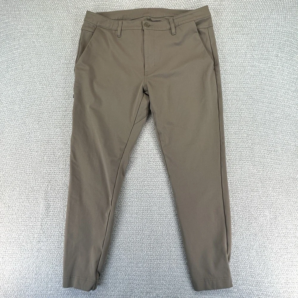 BYLT‎ Premium Basics Pants Mens Sz 38 35x27 Brown Everyday Jogger Slim Fit